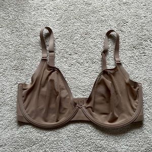 Cuup plunge mesh bra LIKE NEW. Taupe. 34G